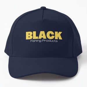 Black fishing products blue dad hat
